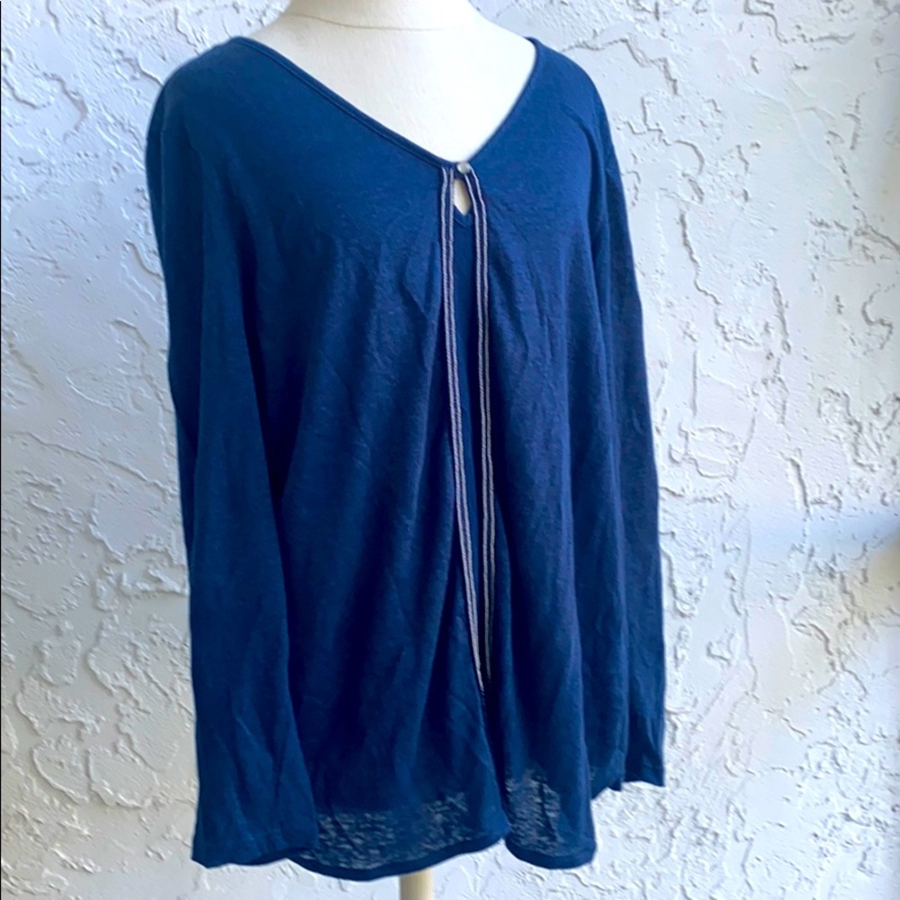 EUC Charles Vögele 2-in-1 midweight cardigan- blue